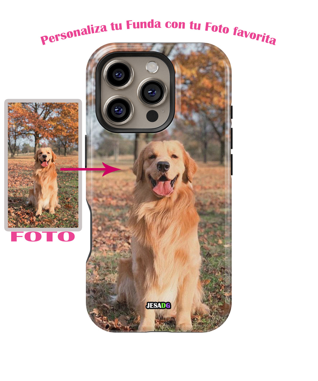 JESADG Funda con Iman Personalizable