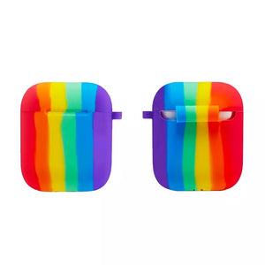 Funda Protector Compatible Con AirPods (Arcoiris)